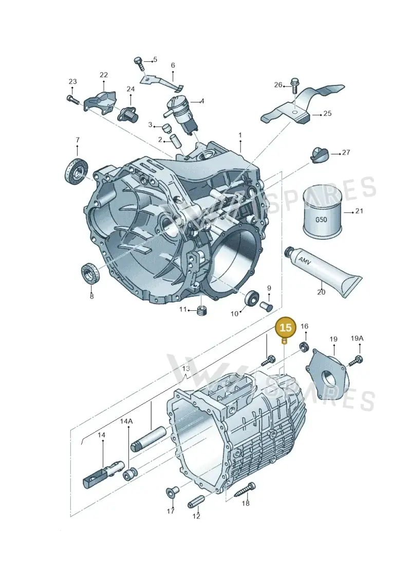 012301115 — Volkswagen PASSAT/4MOTION/W8 (2002-2005) diagram 218301300, position 15