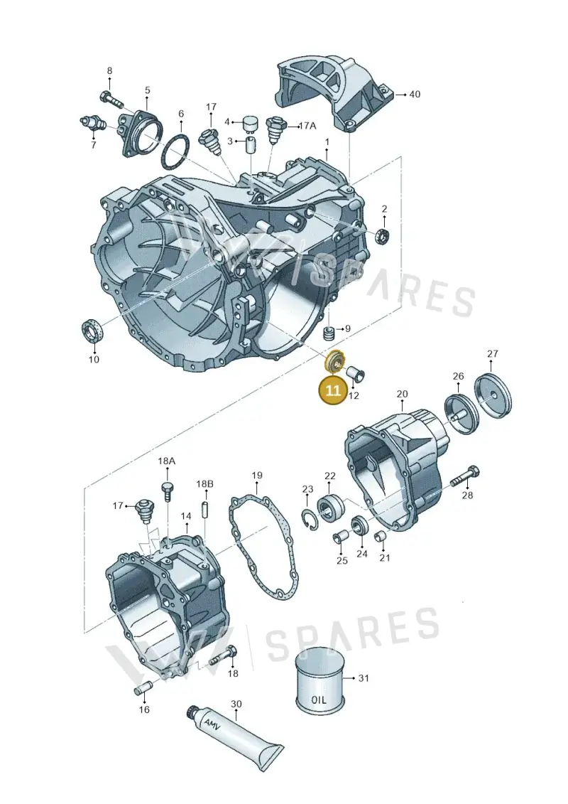 012301143 — Volkswagen Phaeton (lang) (2003-2006) diagram 149301400, position 11