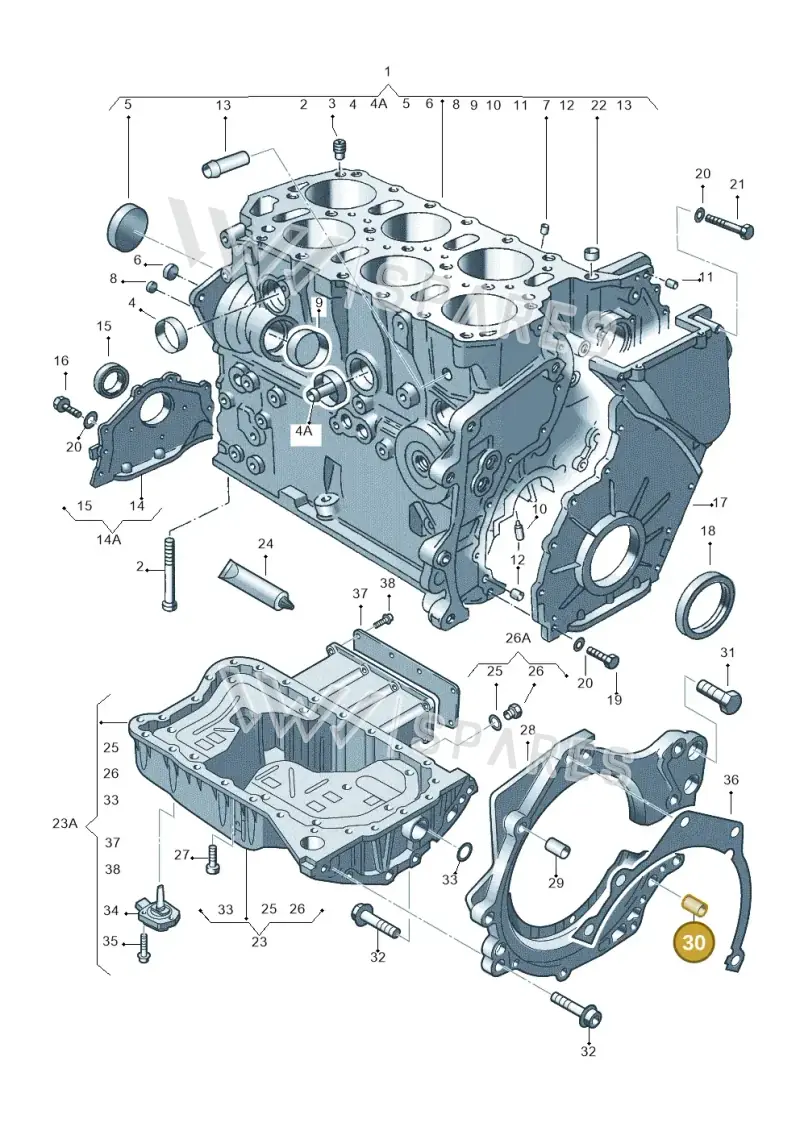 012301153 — Volkswagen PHAETON                08> (2007-) diagram 195103250, position 30
