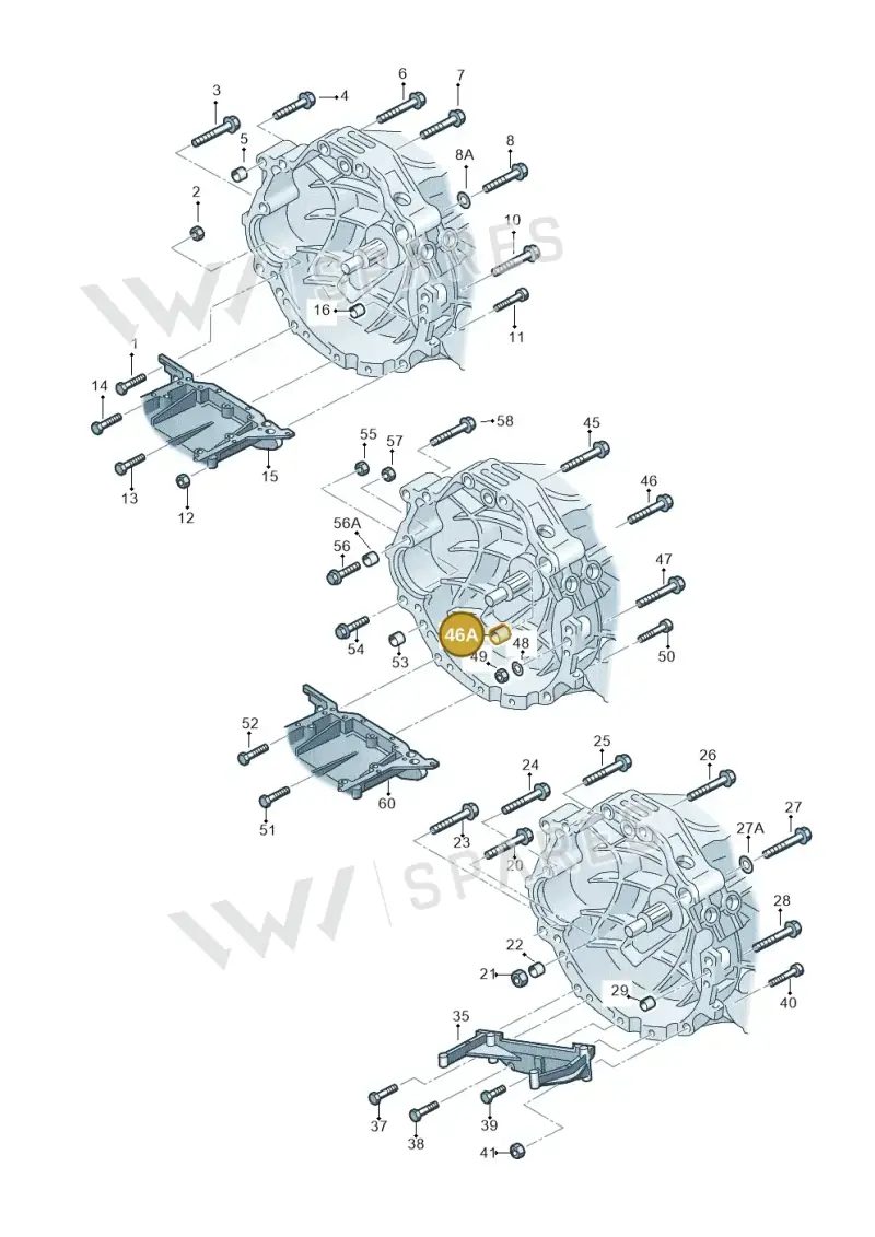 012301153 — Volkswagen PASSAT/4MOTION/W8 (2002-2005) diagram 221300700, position 46A