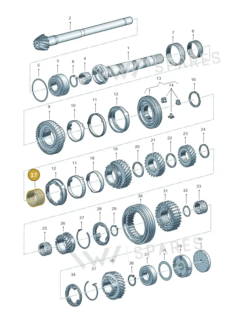 012311229K — Volkswagen PASSAT/4MOTION/W8 (2002-2005) diagram 264311550, position 17