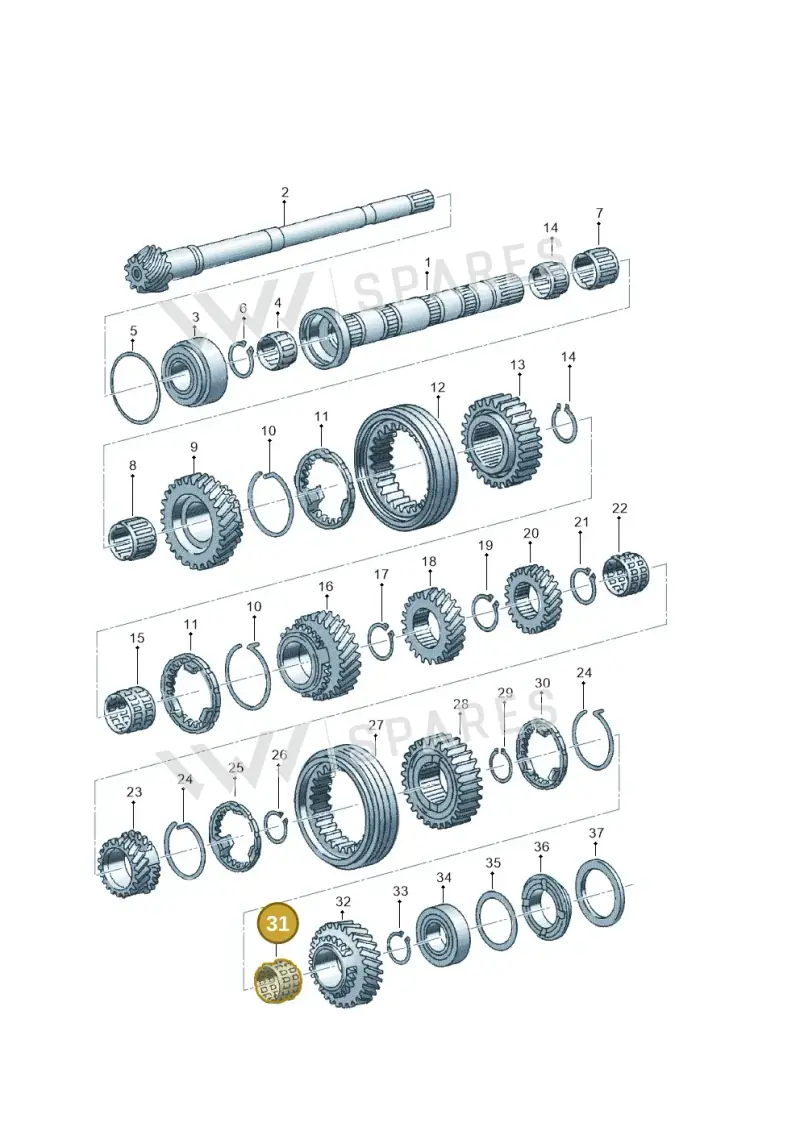 012311234E — Volkswagen PASSAT/4MOTION/W8 (2002-2005) diagram 123311540, position 31