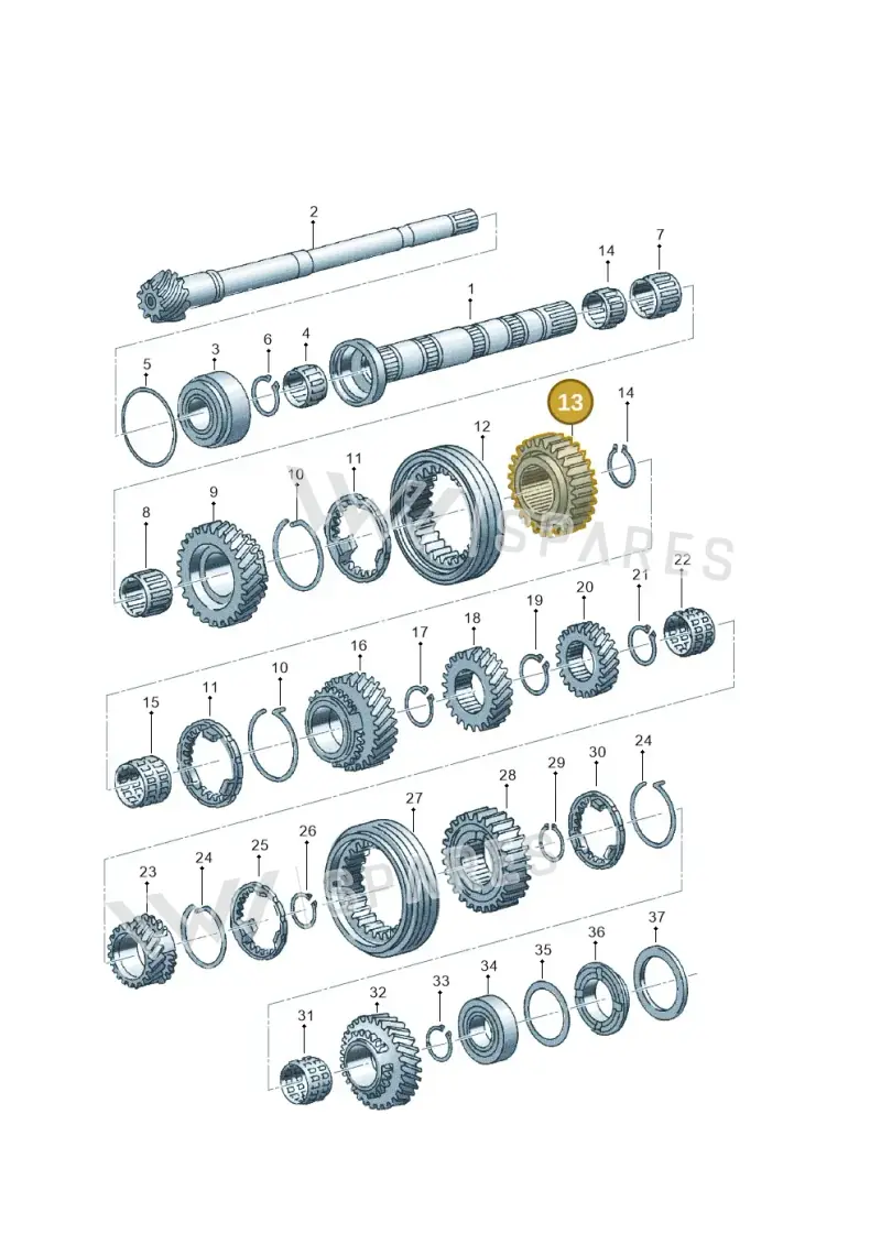 012311243A — Volkswagen PASSAT/4MOTION/W8 (2002-2005) diagram 123311540, position 13