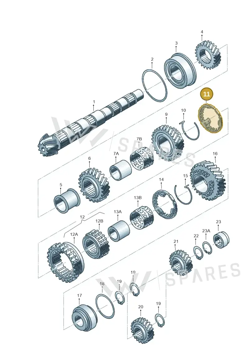 012311247F — Volkswagen Phaeton (lang) (2003-2006) diagram 118311420, position 11