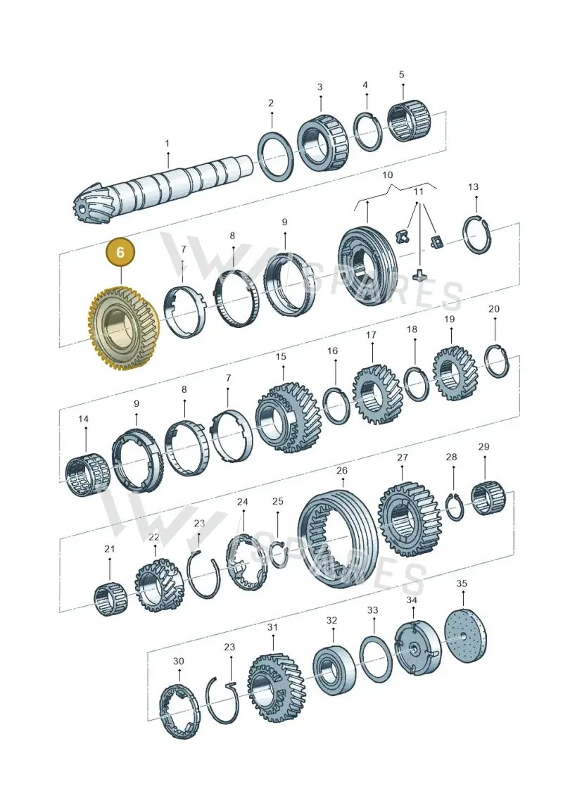 012311250H — Volkswagen PASSAT/4MOTION/W8 (2002-2005) diagram 211311390, position 6