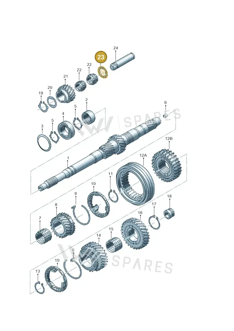 012311517 — Volkswagen PASSAT/4MOTION/W8 (2002-2005) diagram 118311300, position 23