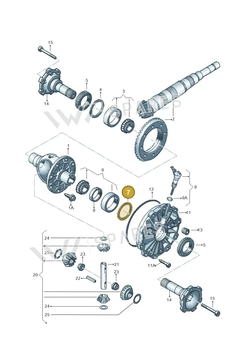 012409385AQ — Volkswagen PASSAT/4MOTION/W8 (2002-2005) diagram 118409250, position 7