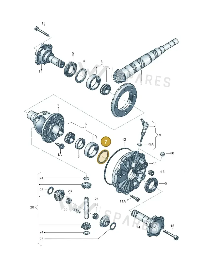 012409385AQ — Volkswagen Phaeton (lang) (2003-2006) diagram 258409250, position 7