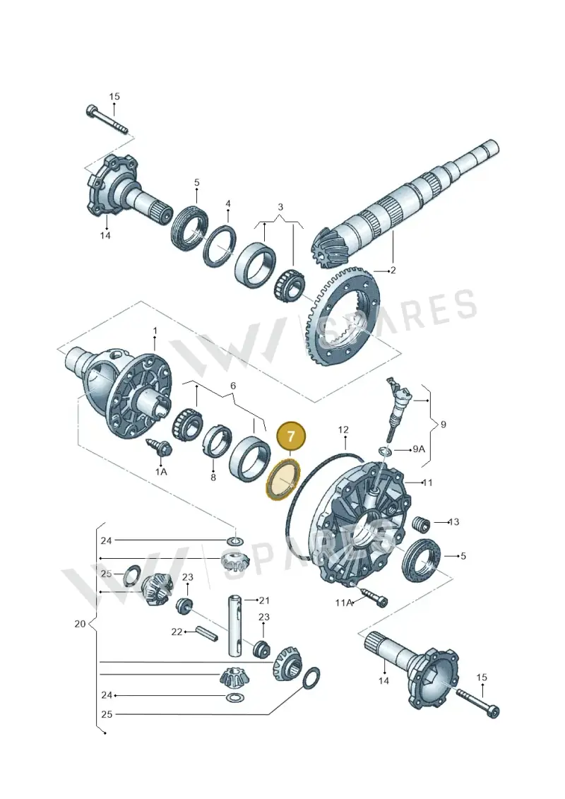 012409385BA — Volkswagen PASSAT/4MOTION/W8 (2002-2005) diagram 118409250, position 7