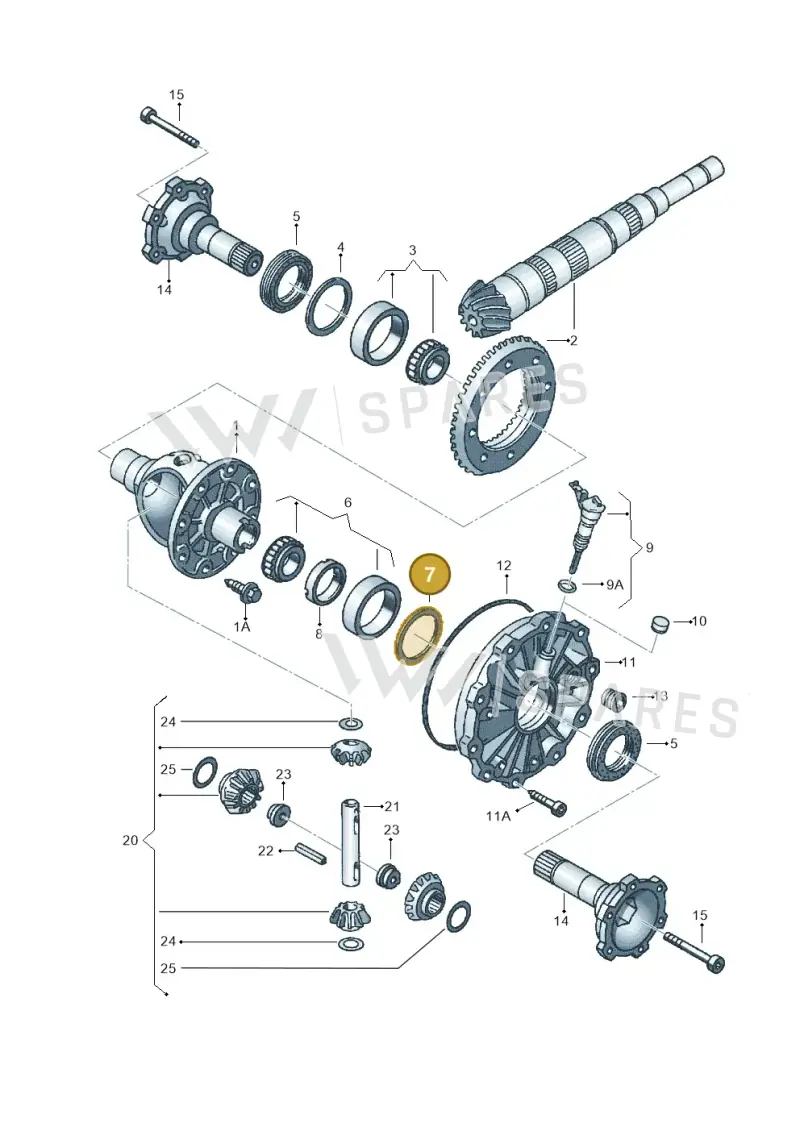 012409385BA — Volkswagen Phaeton (lang) (2003-2006) diagram 258409250, position 7