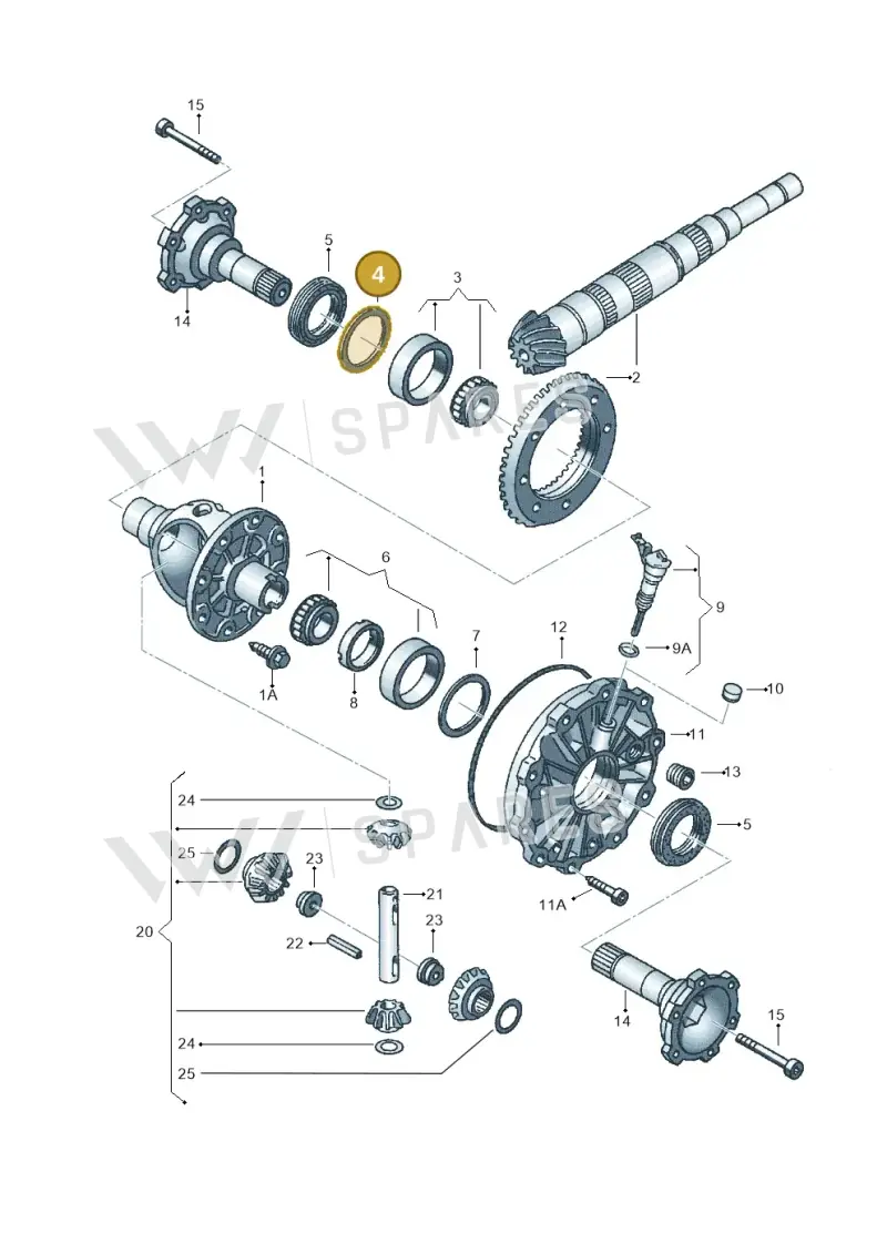 012409386AL — Volkswagen Phaeton (lang) (2003-2006) diagram 258409250, position 4