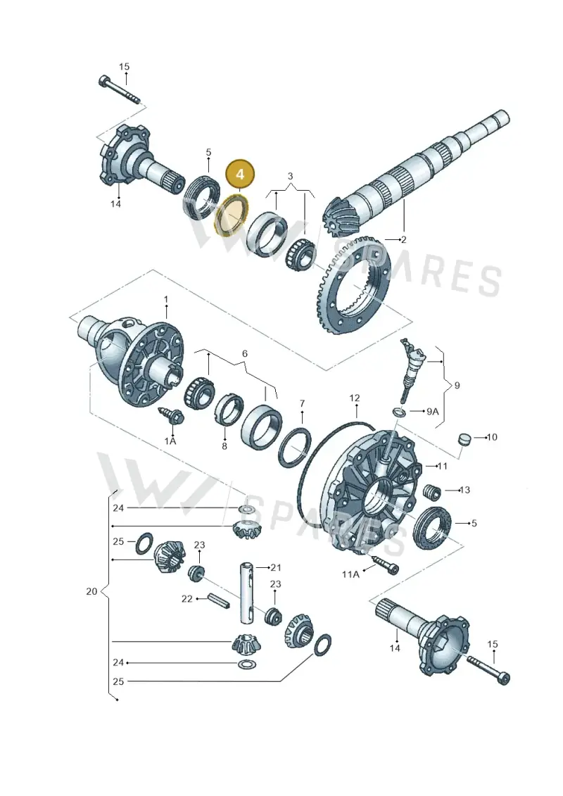 012409386AP — Volkswagen Phaeton (lang) (2003-2006) diagram 258409250, position 4