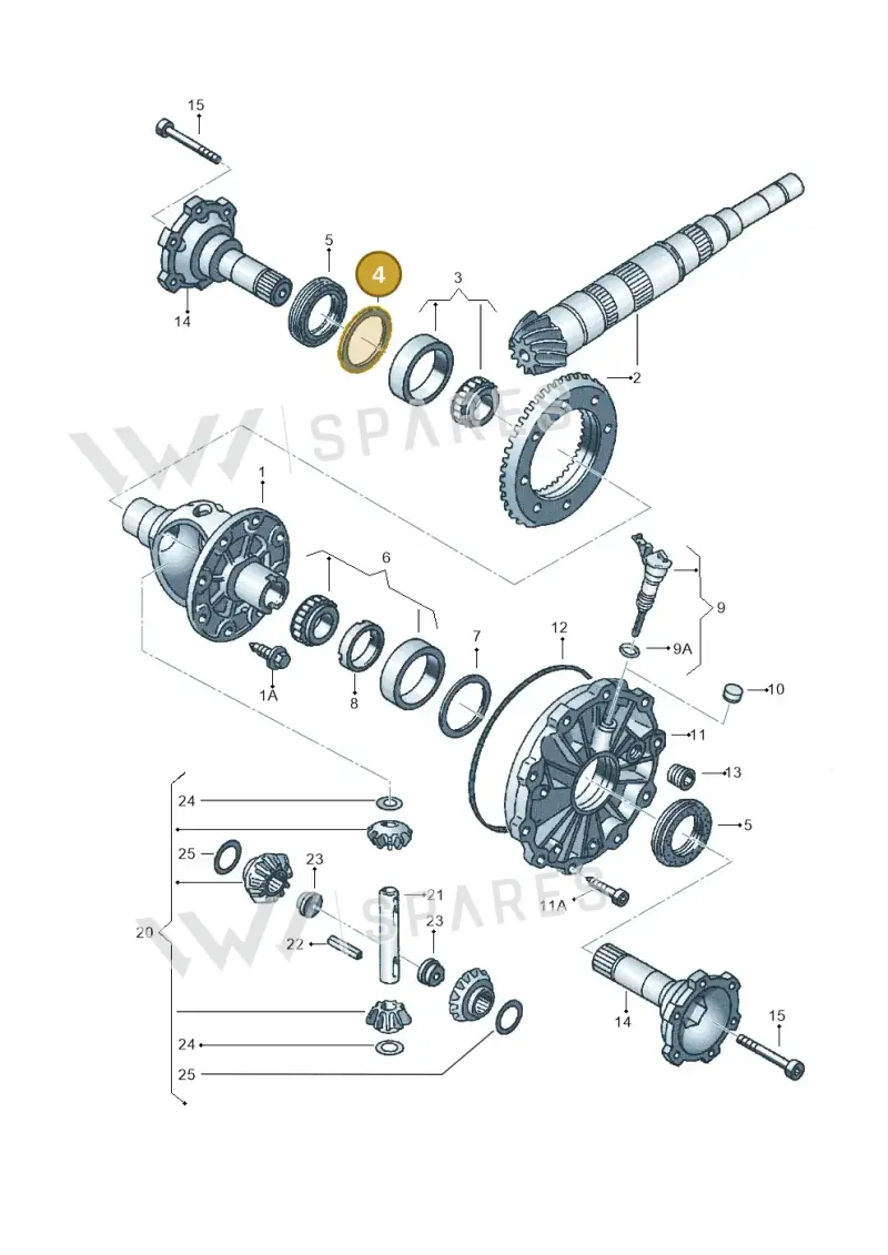 012409386AR — Volkswagen Phaeton (lang) (2003-2006) diagram 258409250, position 4