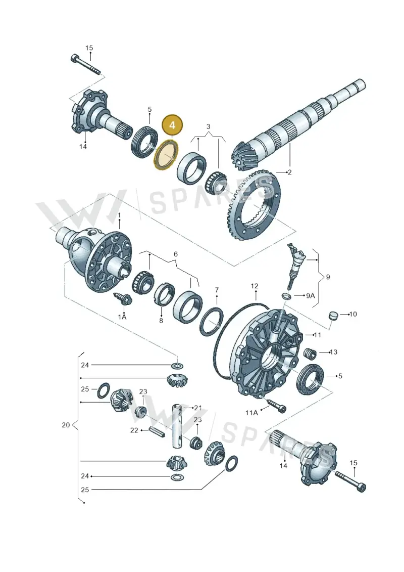 012409386AT — Volkswagen Phaeton (lang) (2003-2006) diagram 258409250, position 4