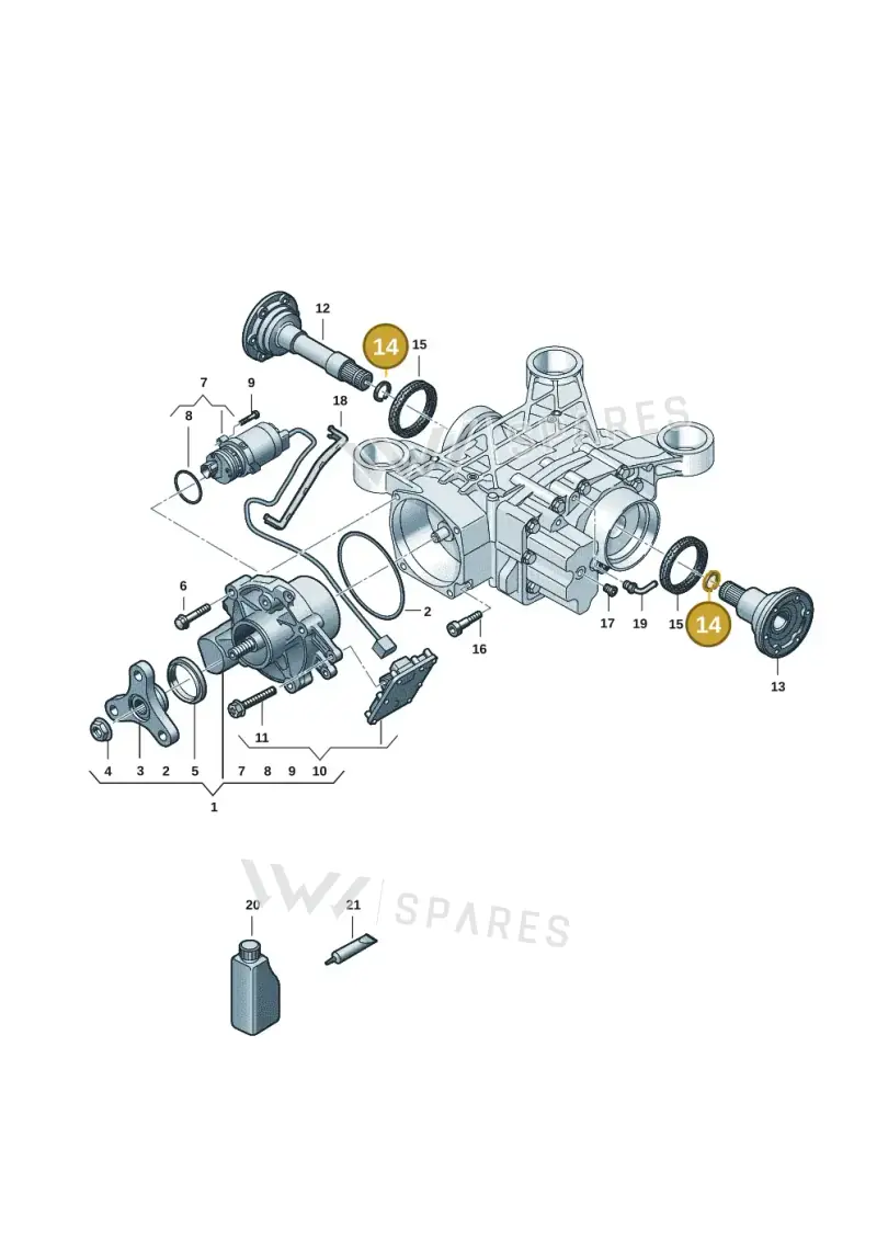 012409413 — Volkswagen Tiguan 2.0 4Motion (2017-2024) diagram 3h0525100, position 14