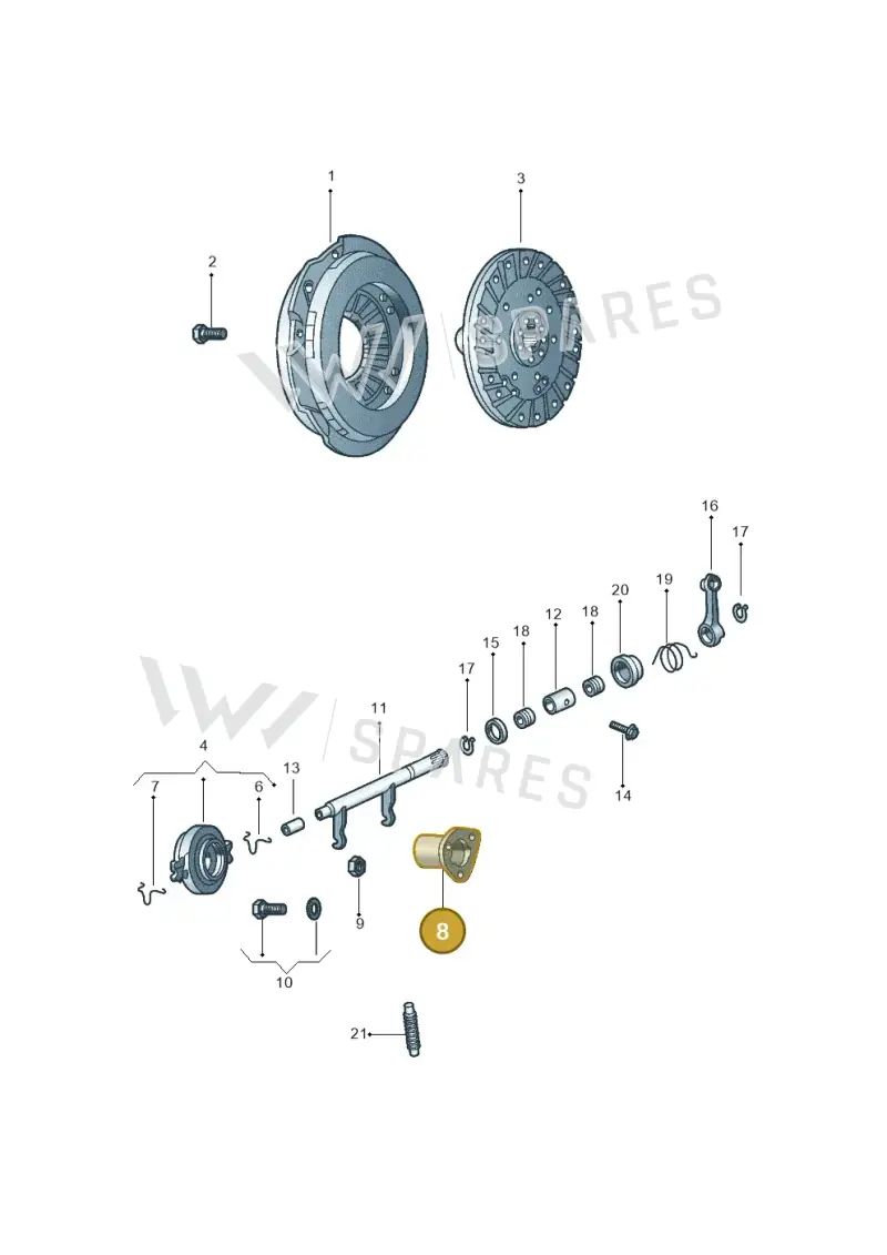 0131411811 — Volkswagen Kombi (2011-) diagram 308141000, position 8