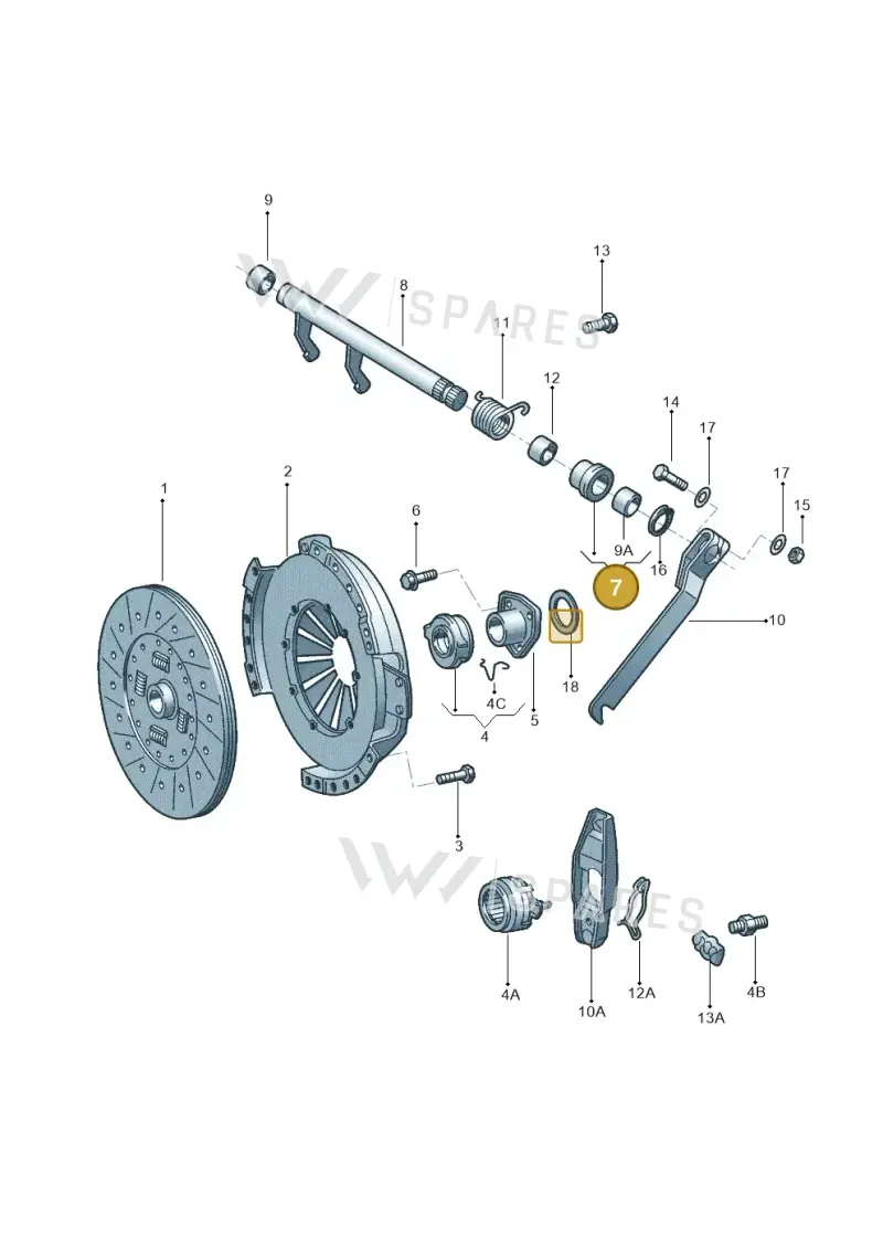 014141711B — Volkswagen Parati (2010-) diagram 303141100, position 7