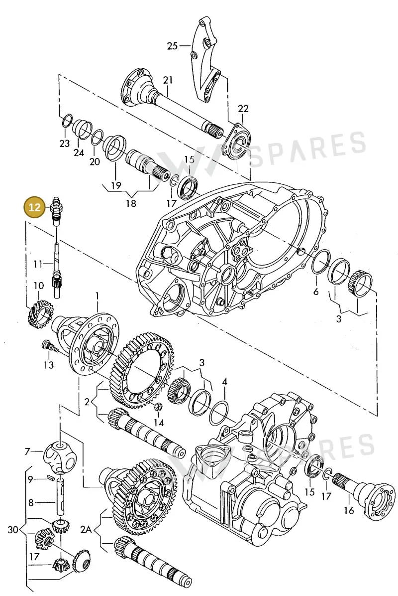 014409193A — Volkswagen Transporter            96 (1996-1996) diagram 230409150, position 12