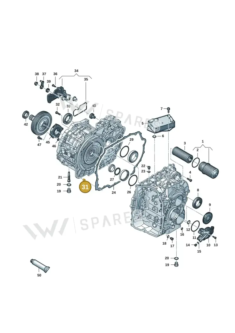 016301299A — Volkswagen Golf 2.0 BlueMotion (2019-2024) diagram 827300703, position 31