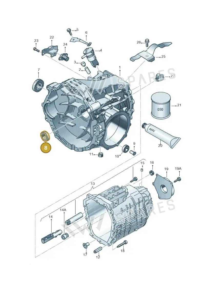 016311113B — Volkswagen Passat/4Motion/W8 (2000-2002) diagram 218301300, position 8