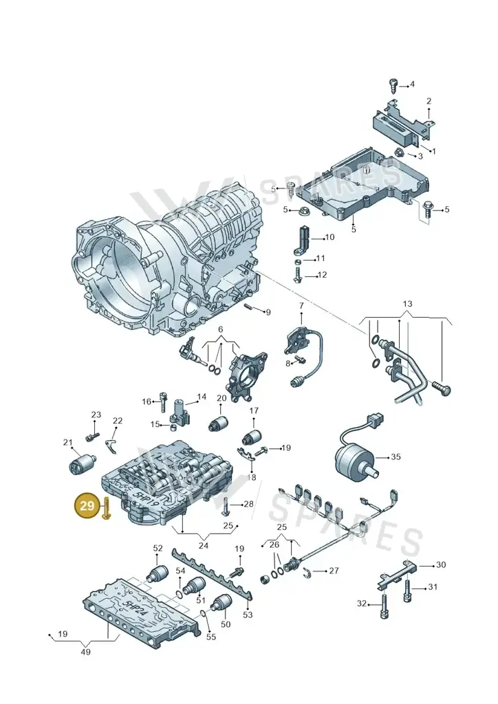 018315155A — Volkswagen Phaeton 4motion (2010-2016) diagram 152927600, position 29