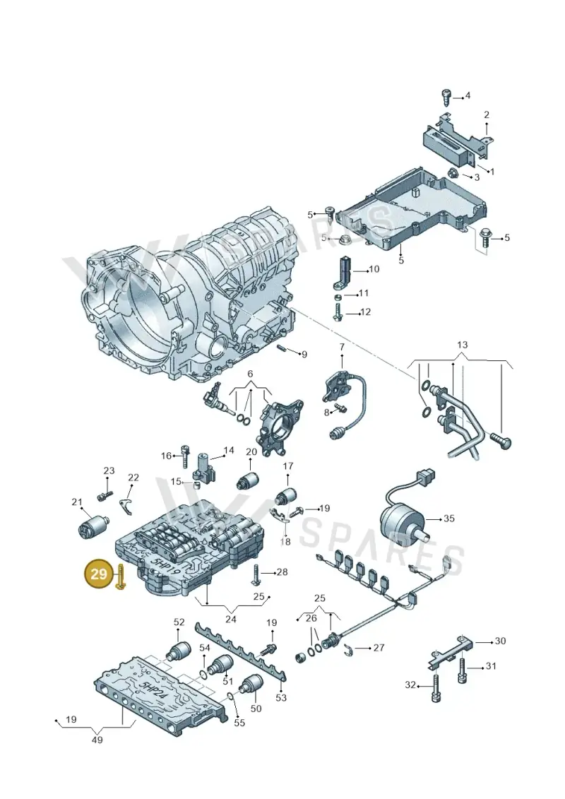 018315155A — Volkswagen Phaeton 4motion (2010-2016) diagram 152927600, position 29