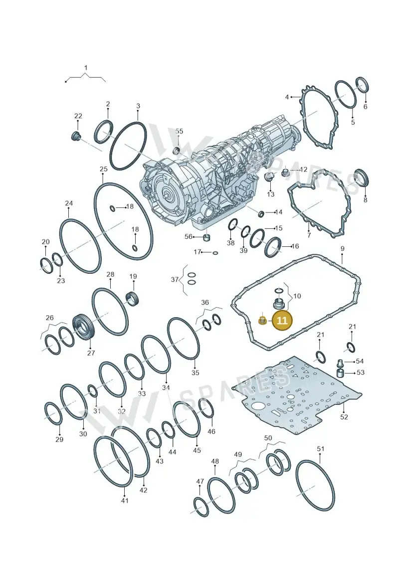 018321377B — Volkswagen Phaeton 4motion (2010-2016) diagram 264321510, position 11