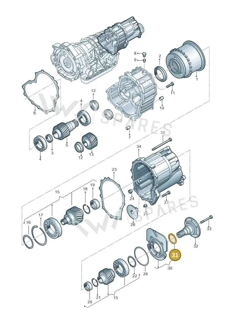 018409399B — Volkswagen Phaeton 4motion (2008-2010) diagram 153409970, position 31