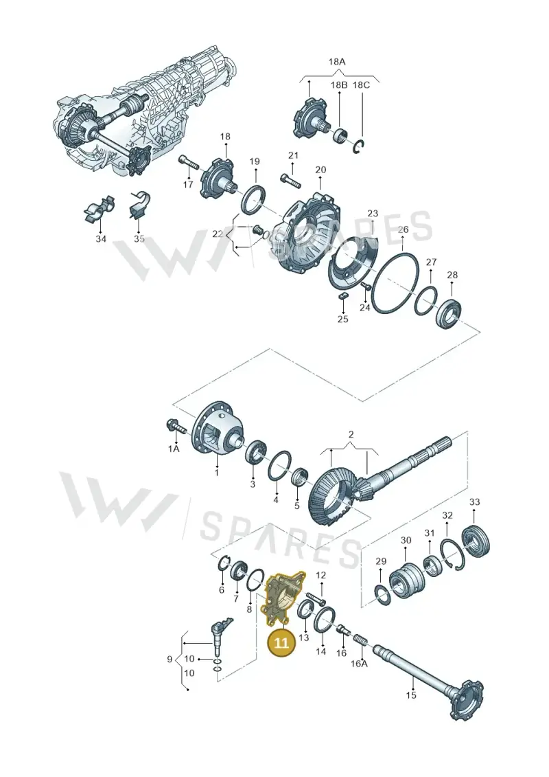 01E301115 — Volkswagen Phaeton 4motion (2010-2016) diagram 218409570, position 11