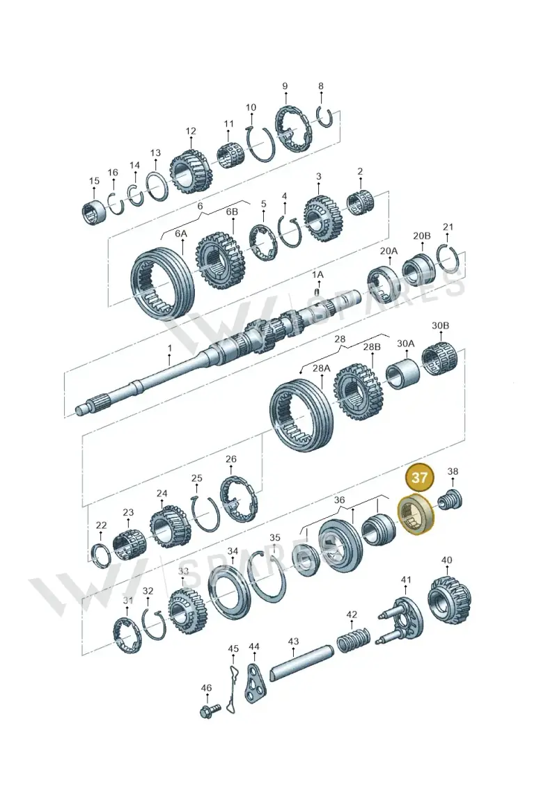 01E311125 — Volkswagen Phaeton (lang) (2003-2006) diagram 118311340, position 37