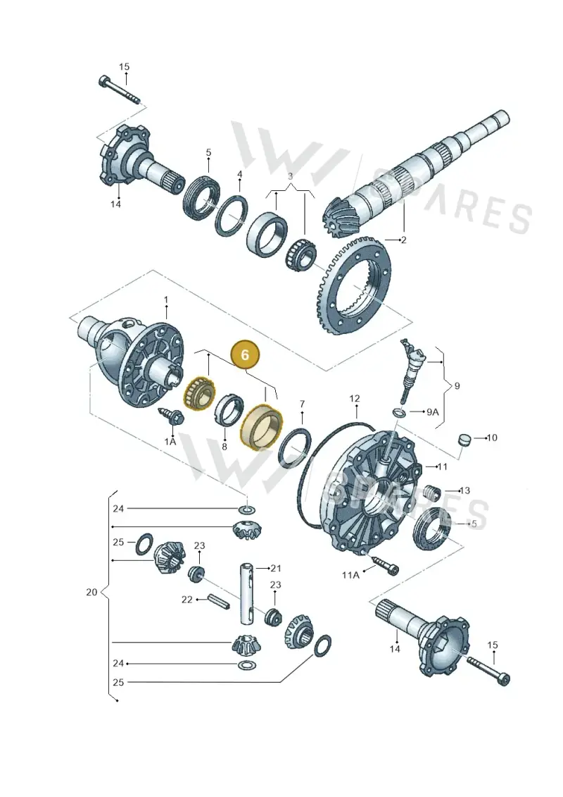 01E409123 — Volkswagen Phaeton (lang) (2003-2006) diagram 258409250, position 6