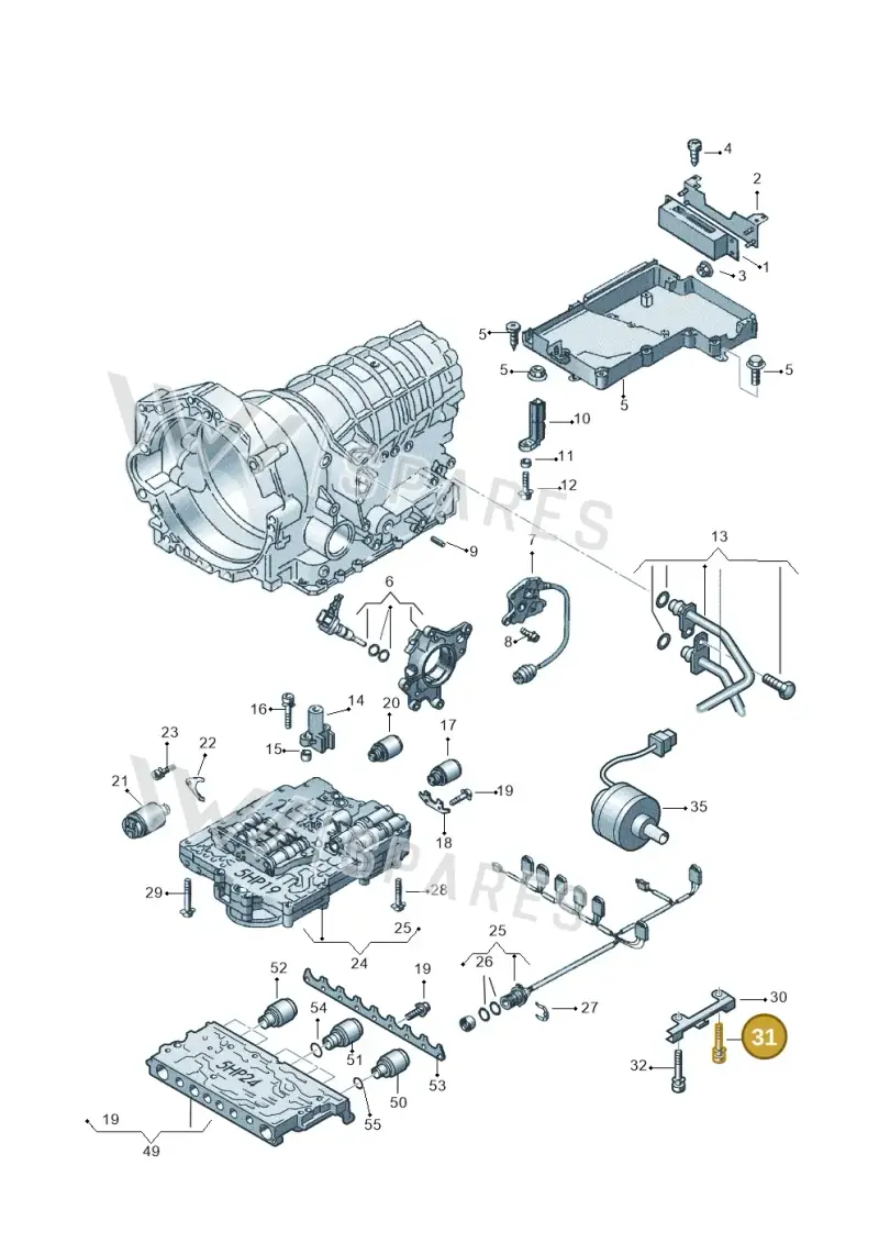 01F321375A — Volkswagen Phaeton 4motion (2010-2016) diagram 152927600, position 31