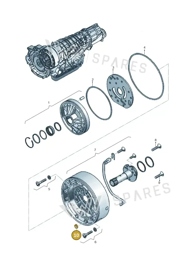 01L301125 — Volkswagen Phaeton 4motion (2010-2016) diagram 264321560, position 10
