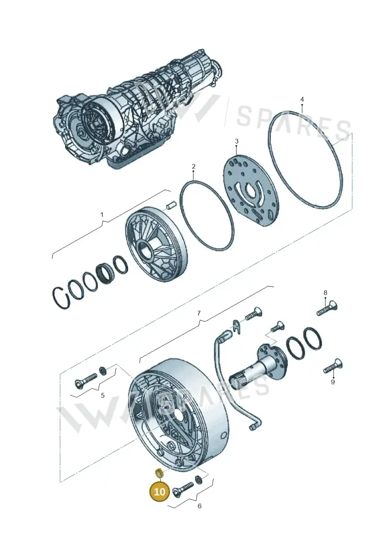 01L301125 — Volkswagen Phaeton 4motion (2010-2016) diagram 264321560, position 10