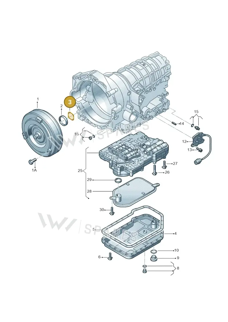 01L321166 — Volkswagen Phaeton 4motion (2010-2016) diagram 710321080, position 3