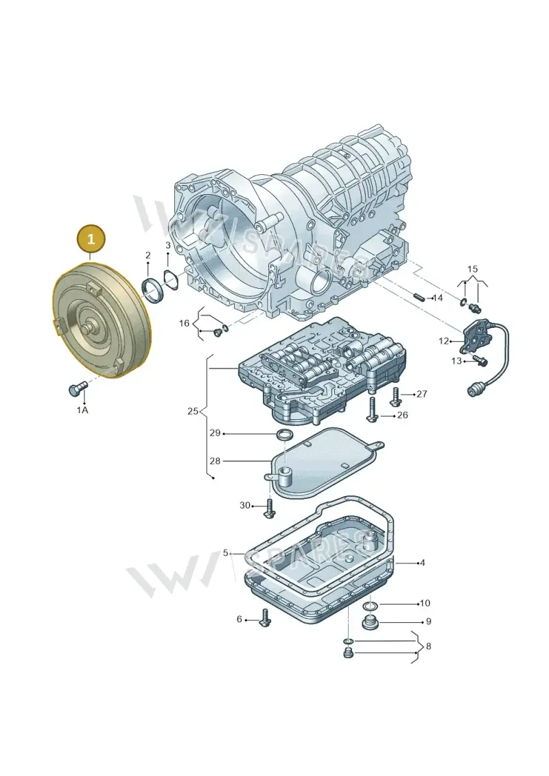 01L323571F — Volkswagen Phaeton 4motion (2010-2016) diagram 710321080, position 1