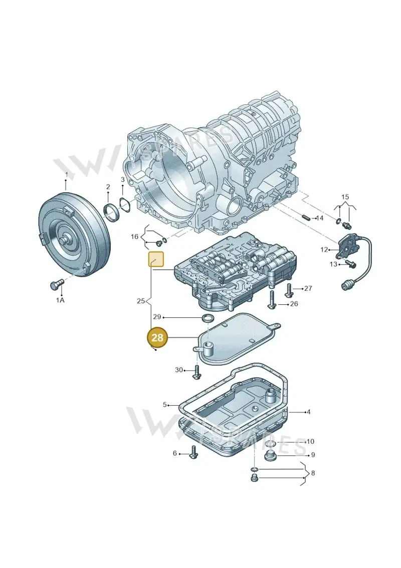 01L325429C — Volkswagen Phaeton 4motion (2010-2016) diagram 710321080, position 28