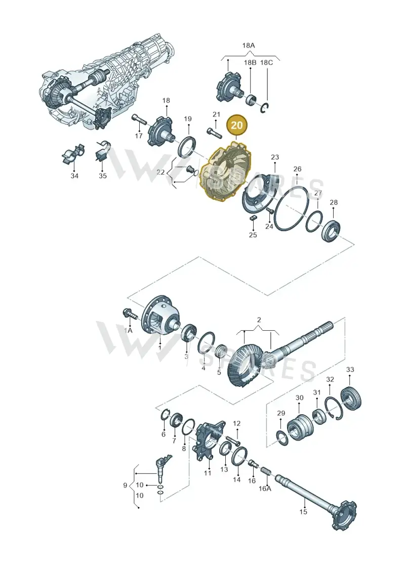 01L409131 — Volkswagen Phaeton 4motion (2010-2016) diagram 218409570, position 20