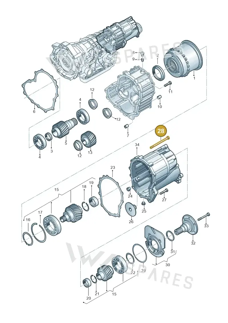 01L409135 — Volkswagen Phaeton 4motion (2010-2016) diagram 153409970, position 28
