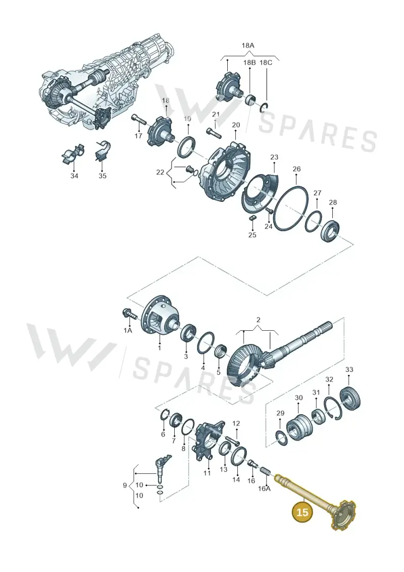 01L409355C — Volkswagen Phaeton 4motion (2010-2016) diagram 218409570, position 15