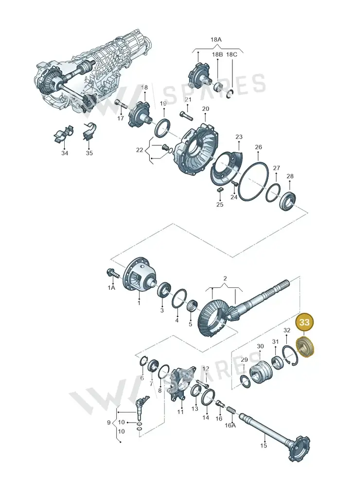 01L409399A — Volkswagen Phaeton 4motion (2010-2016) diagram 218409570, position 33