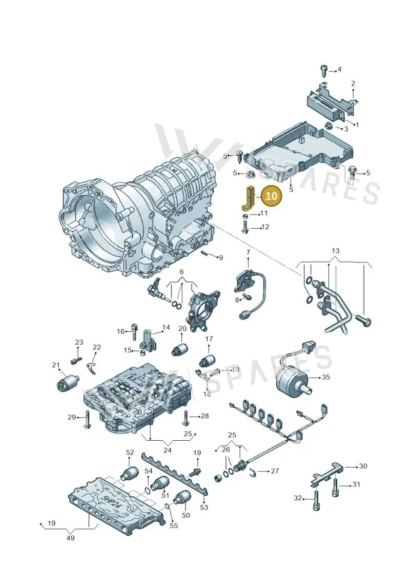 01L927321 — Volkswagen Phaeton 4motion (2010-2016) diagram 152927600, position 10