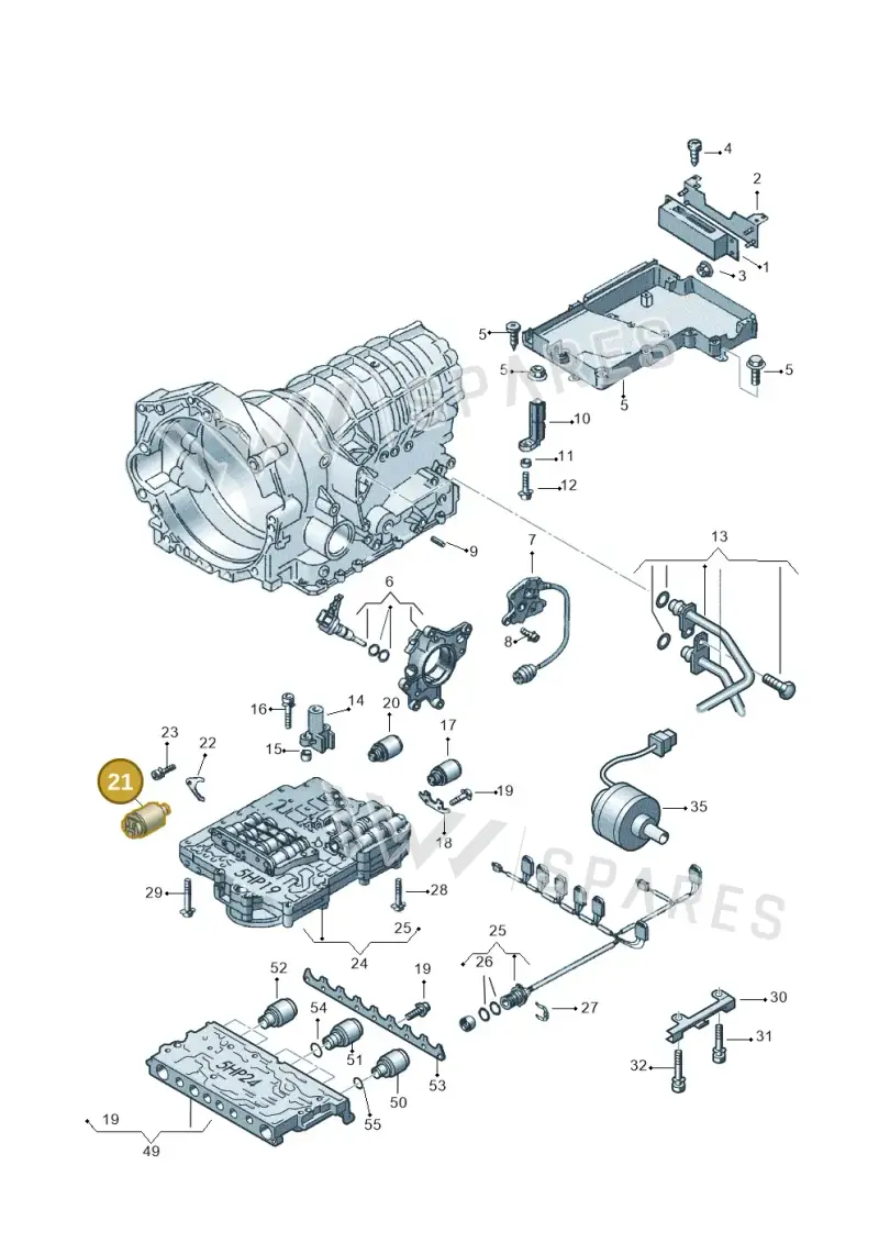 01L927333 — Volkswagen Phaeton 4motion (2010-2016) diagram 152927600, position 21