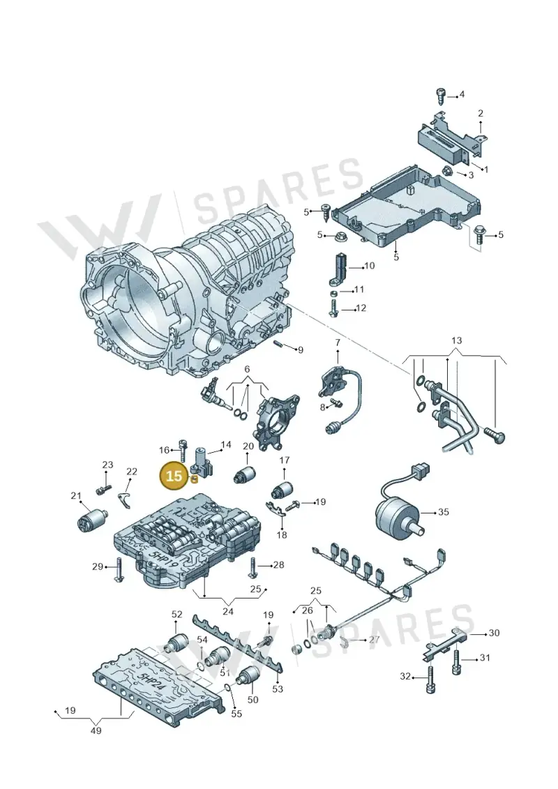 01L927390 — Volkswagen Phaeton 4motion (2010-2016) diagram 152927600, position 15