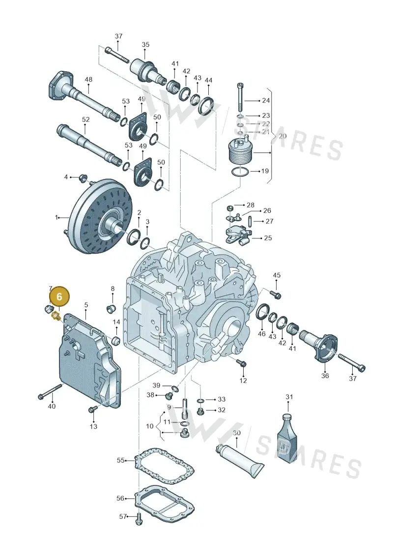 01M321432A — Volkswagen Sharan (2008-2010) diagram 406321650, position 6