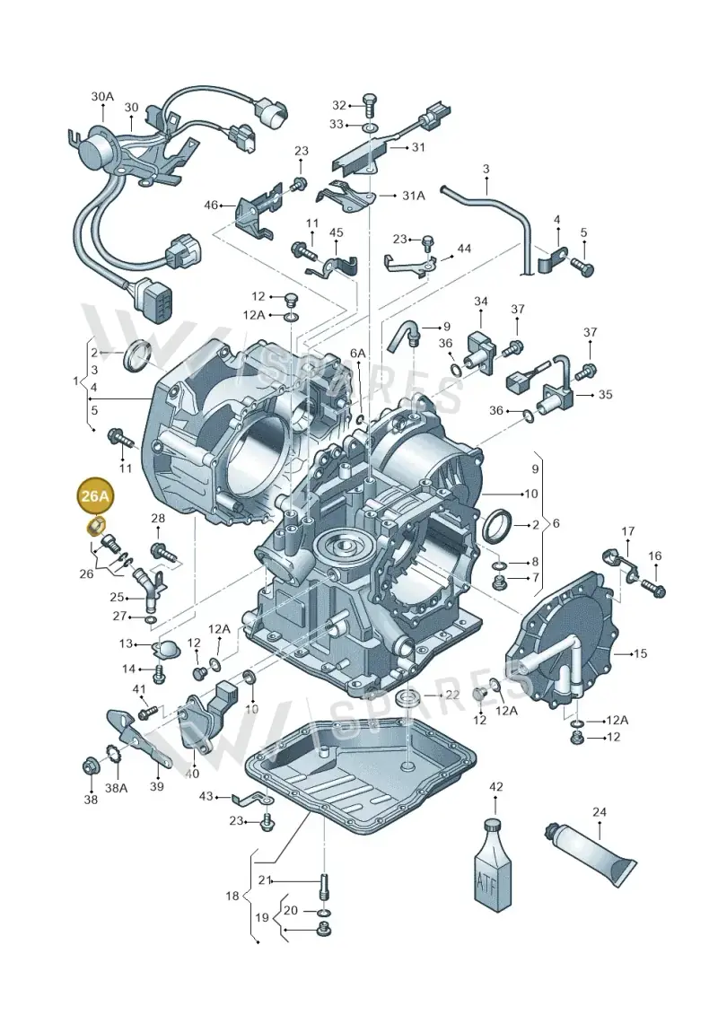 01M321435B — Volkswagen POLO (2005-) diagram 158321500, position 26A