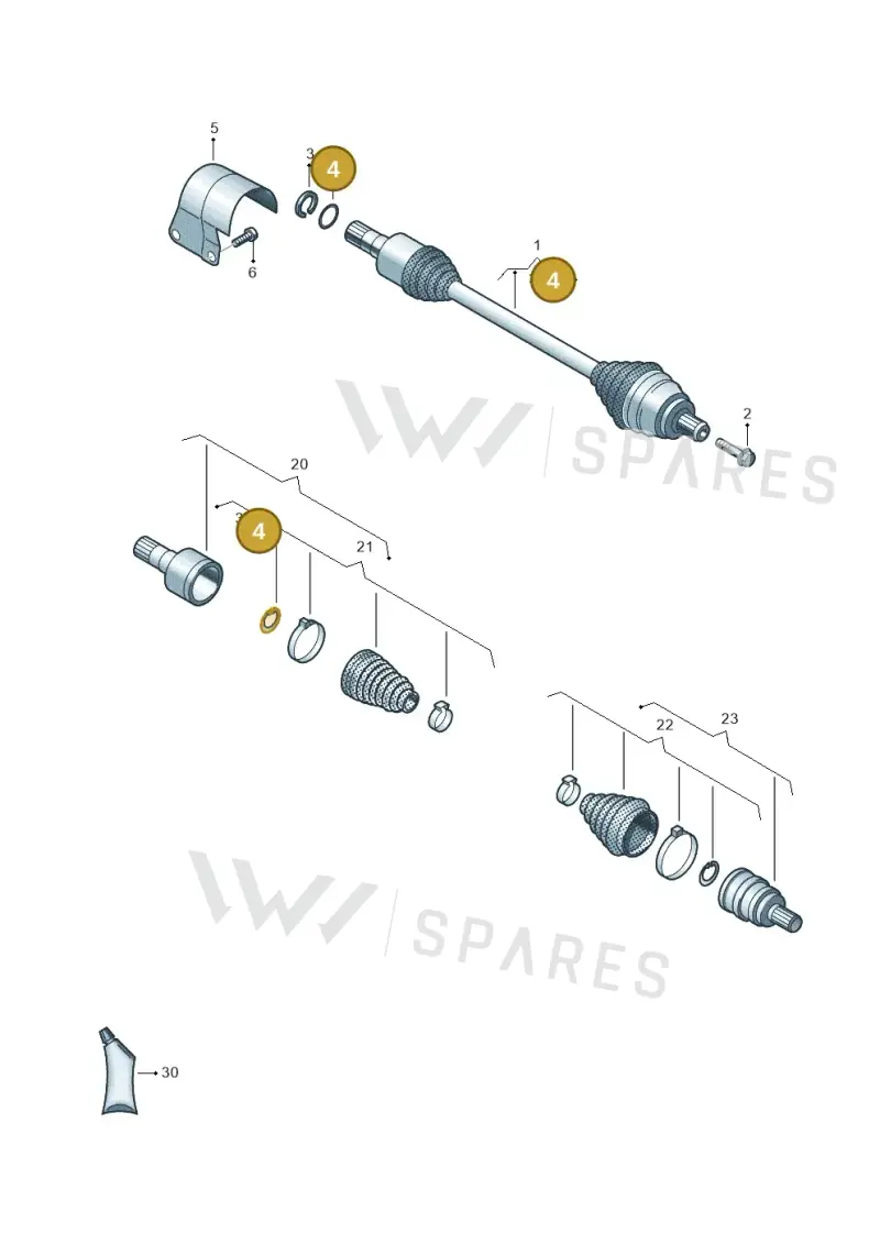 01M323255 — Volkswagen Passat estate (2023-) diagram 5h0407465, position 4