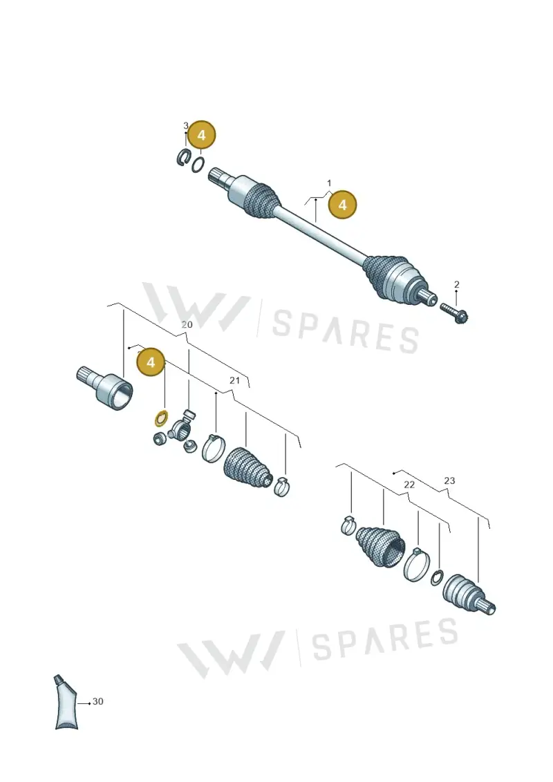 01M323255 — Volkswagen Golf 2.0 BlueMotion (2019-2024) diagram 827407210, position 4