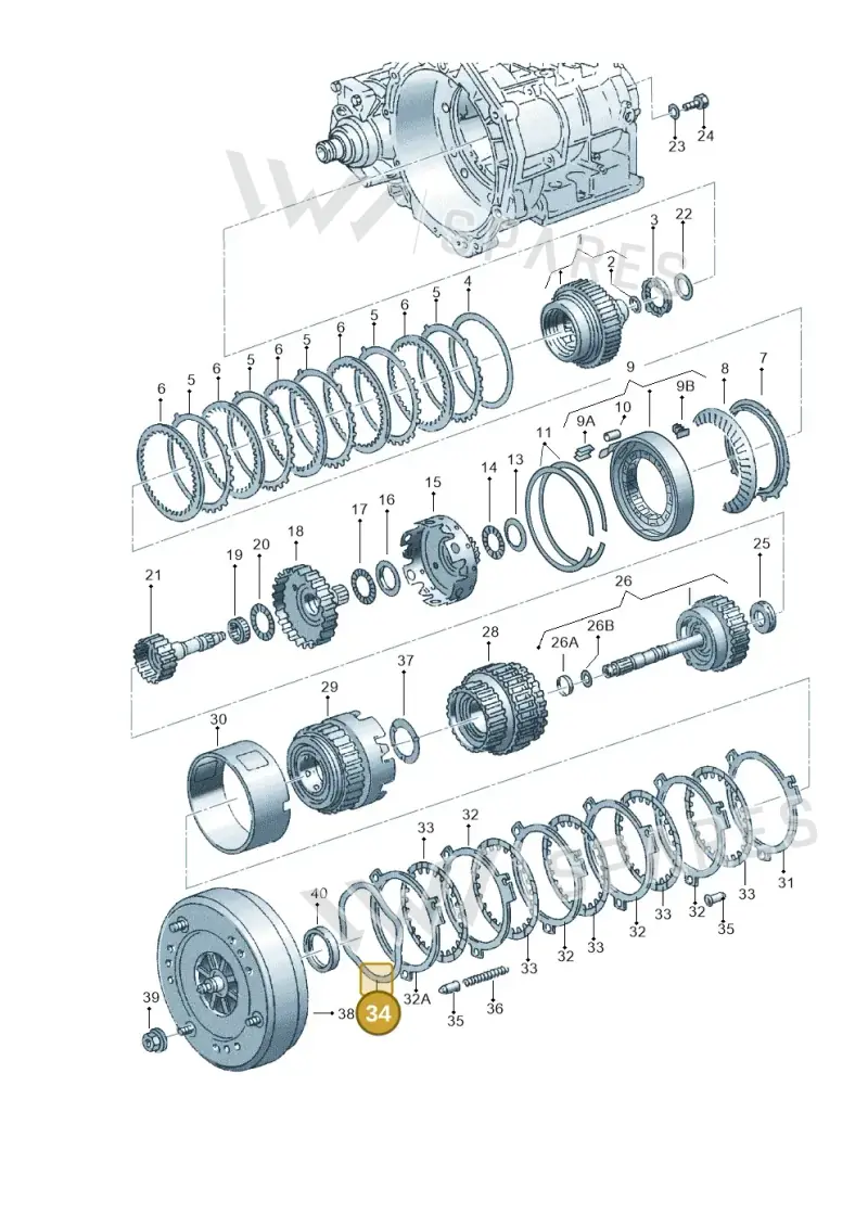 01M323821 — Volkswagen Eurovan (1998-2003) diagram 162323500, position 34