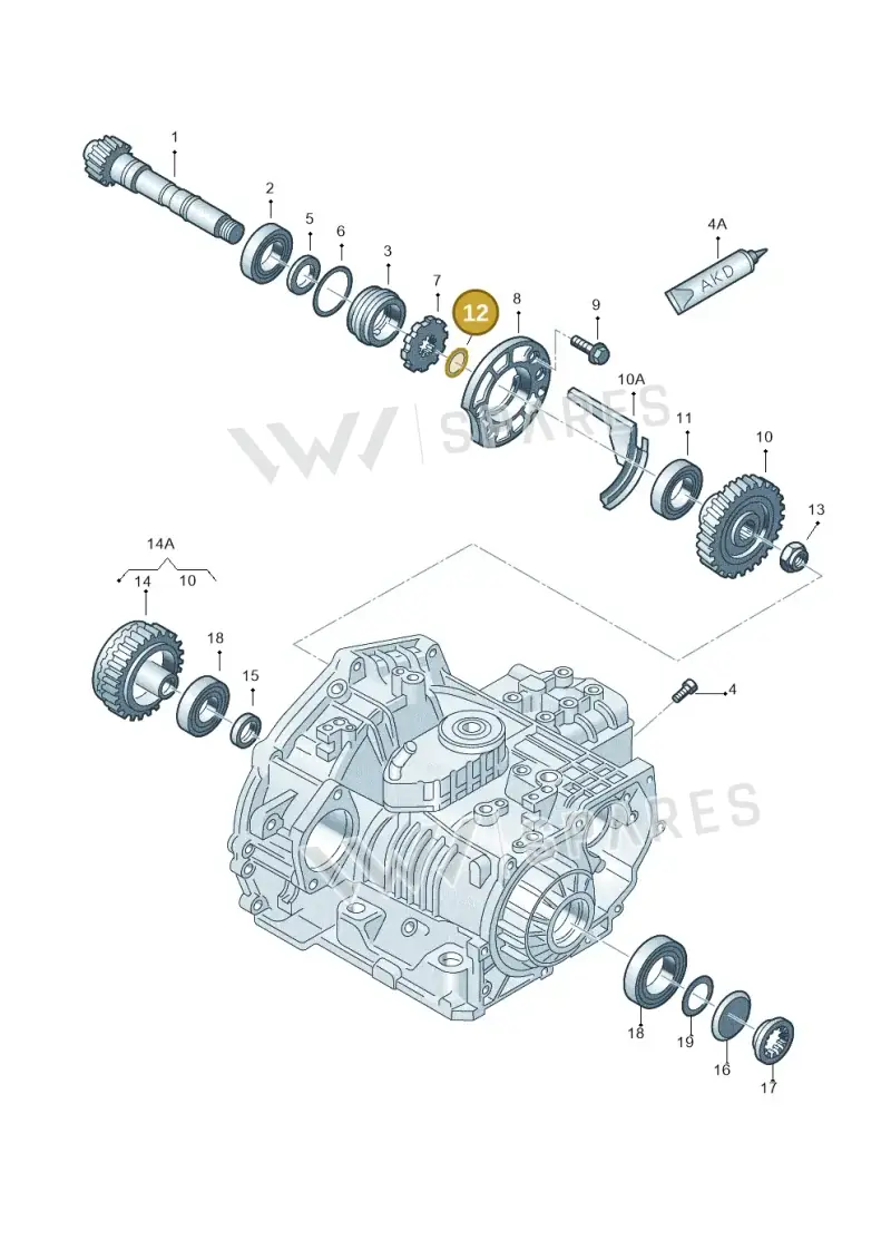 01M323875BH — Volkswagen New Beetle             06> (2005-) diagram 203323700, position 12